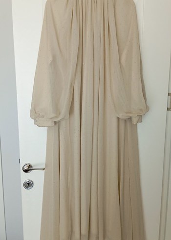 Bej söz nişan tesettür elbise - Görsel 2