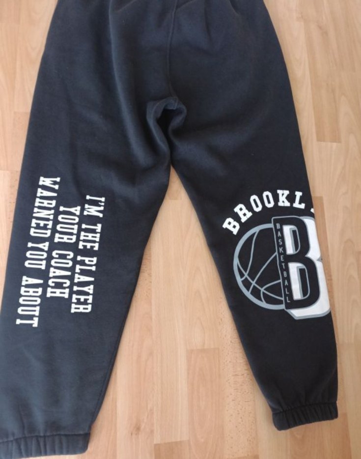 Siyah Baskılı Eşofman Altı - Görsel 3