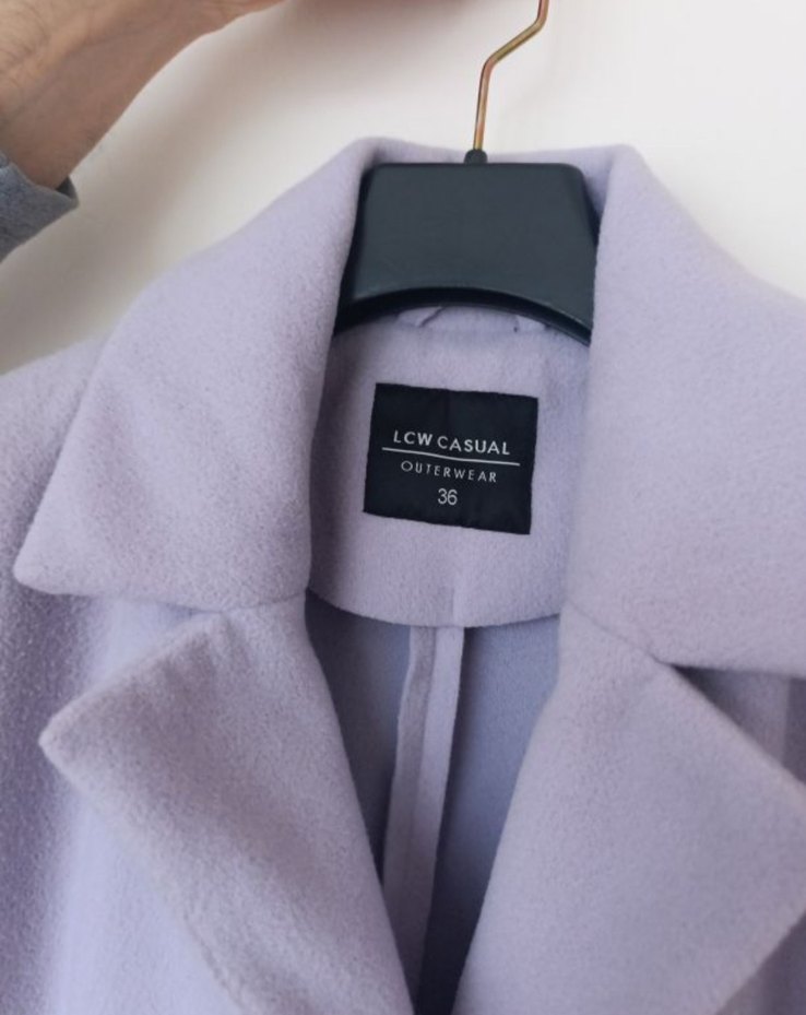 Lila Cepli Uzun Kaban - Görsel 3