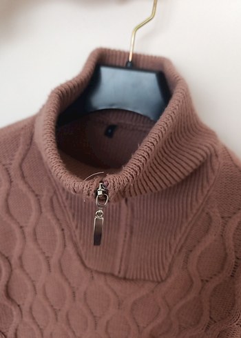 Kadın Örgü Triko Yarım Fermuarlı - Görsel 3