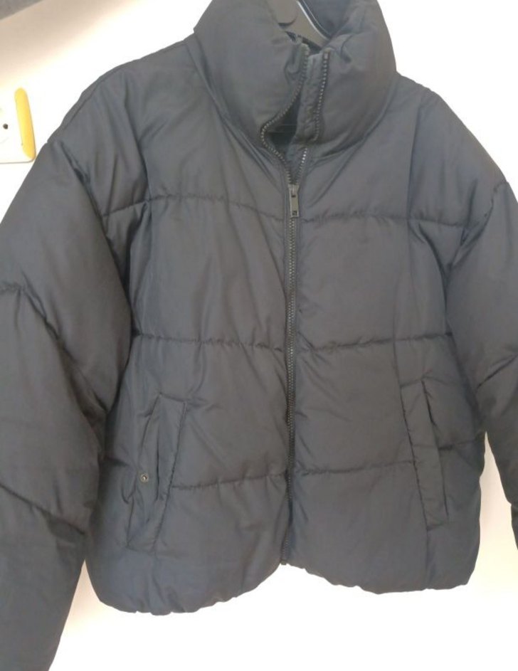 Siyah Fermuarlı Kısa Kadın Kışlık Mont - Görsel 5