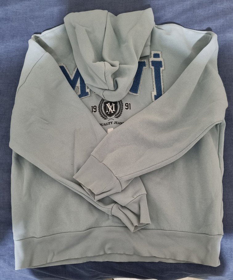 Mavi Baskılı Kapüşonlu Sweatshirt - Görsel 2