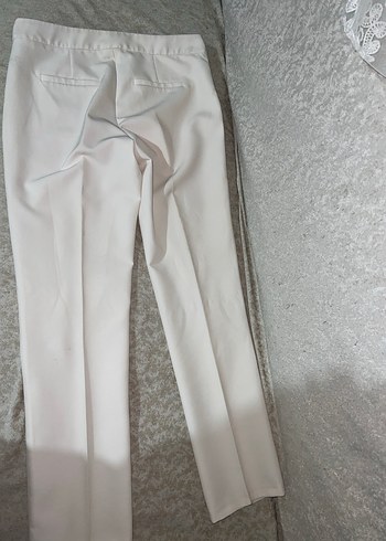 Beyaz Kadın Kumaş Pantolon - Görsel 4
