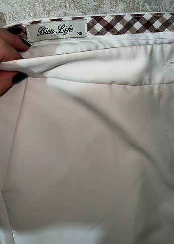 Beyaz Kadın Kumaş Pantolon - Görsel 3