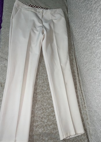 Beyaz Kadın Kumaş Pantolon - Görsel 2