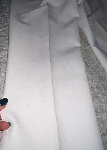 Beyaz Kadın Kumaş Pantolon - Görsel 5