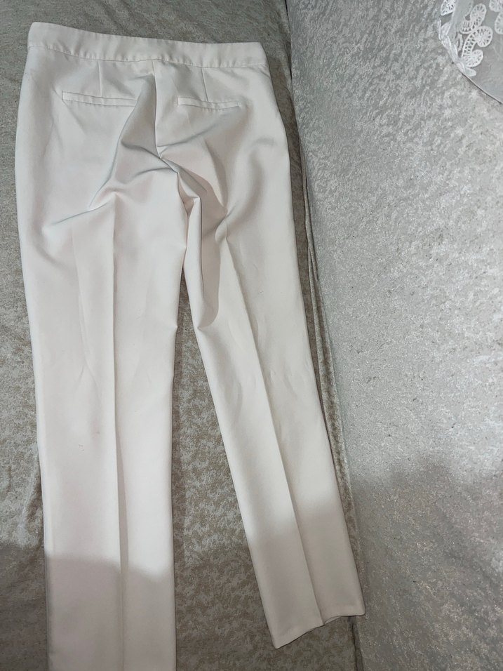 Beyaz Kadın Kumaş Pantolon - Görsel 4
