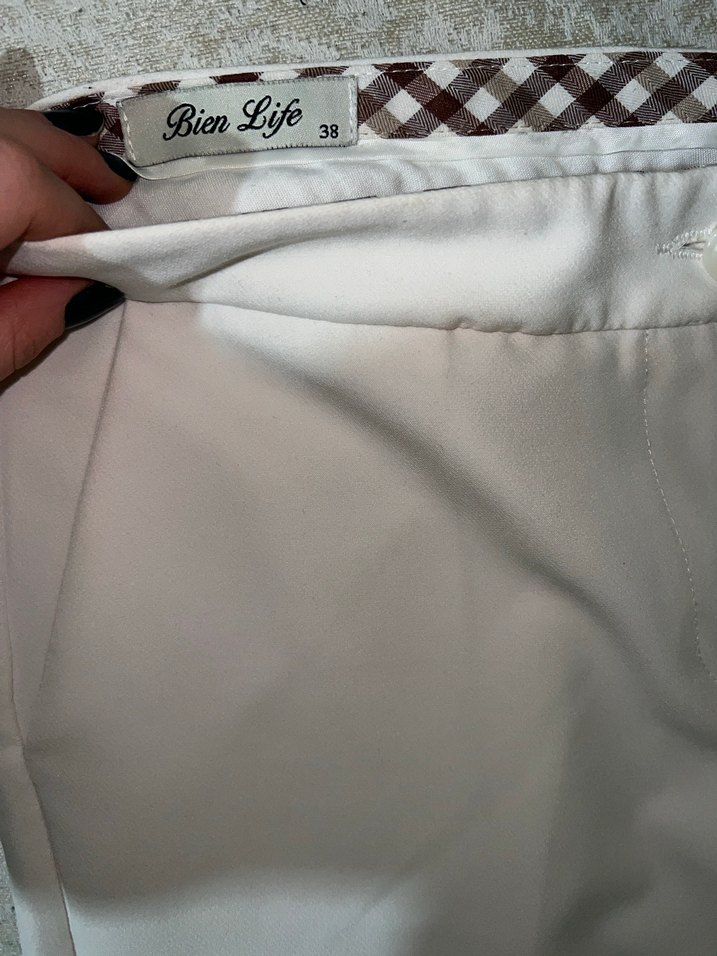 Beyaz Kadın Kumaş Pantolon - Görsel 3