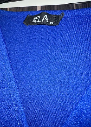 Mavi Drapeli Uzun Elbise - Görsel 5