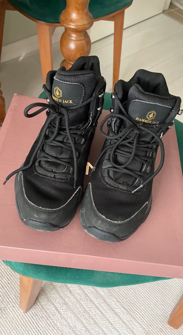 Erkek Siyah Kamuflaj Bağcıklı Kauçuk Bot - Görsel 2