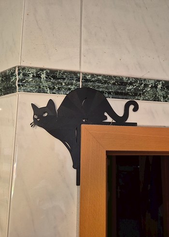 Kapı Üstü Kedi Dekoru - Görsel 2