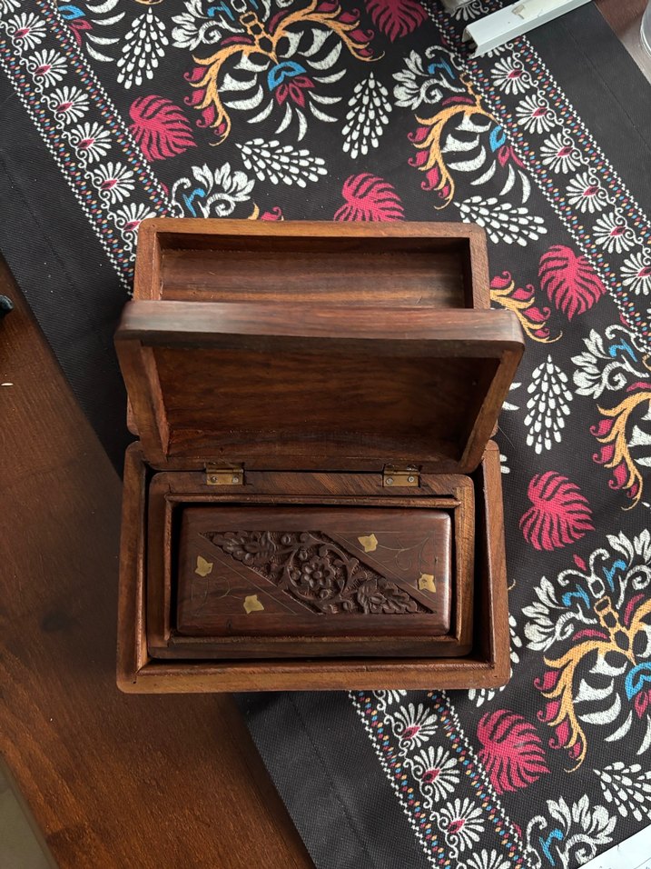 Ahşap Vintage Eşya Kutusu 3 adet - Görsel 3