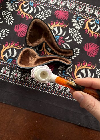 Lüle Taşı İnsan Figürlü Pipo - Görsel 2