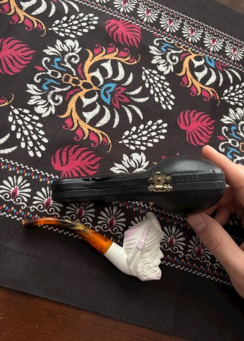 Lüle Taşı İnsan Figürlü Pipo - Görsel 4