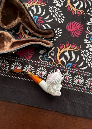 Lüle Taşı İnsan Figürlü Pipo - Görsel 3