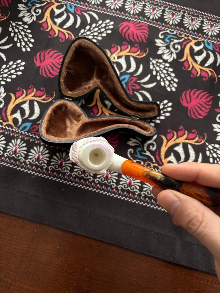 Lüle Taşı İnsan Figürlü Pipo - Görsel 2