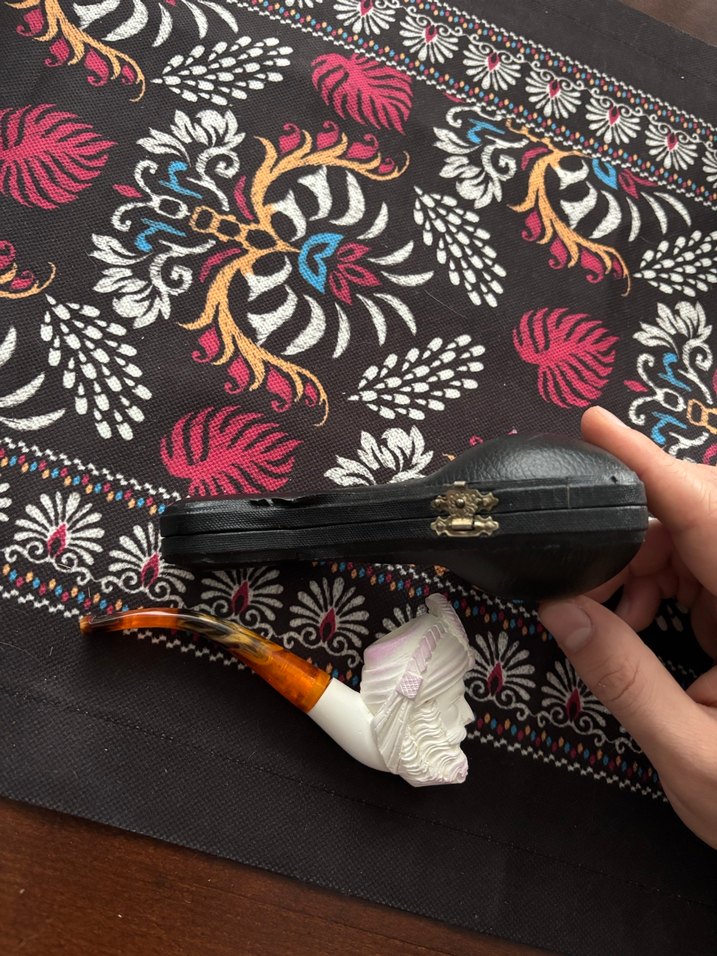 Lüle Taşı İnsan Figürlü Pipo - Görsel 4