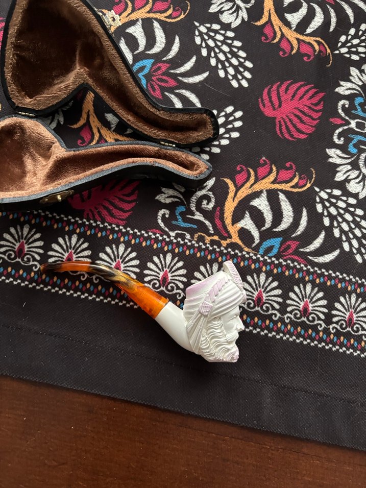 Lüle Taşı İnsan Figürlü Pipo - Görsel 3