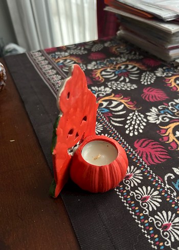 Renkli Ghost Cadılar Bayramı Mumluk Figür - Görsel 2