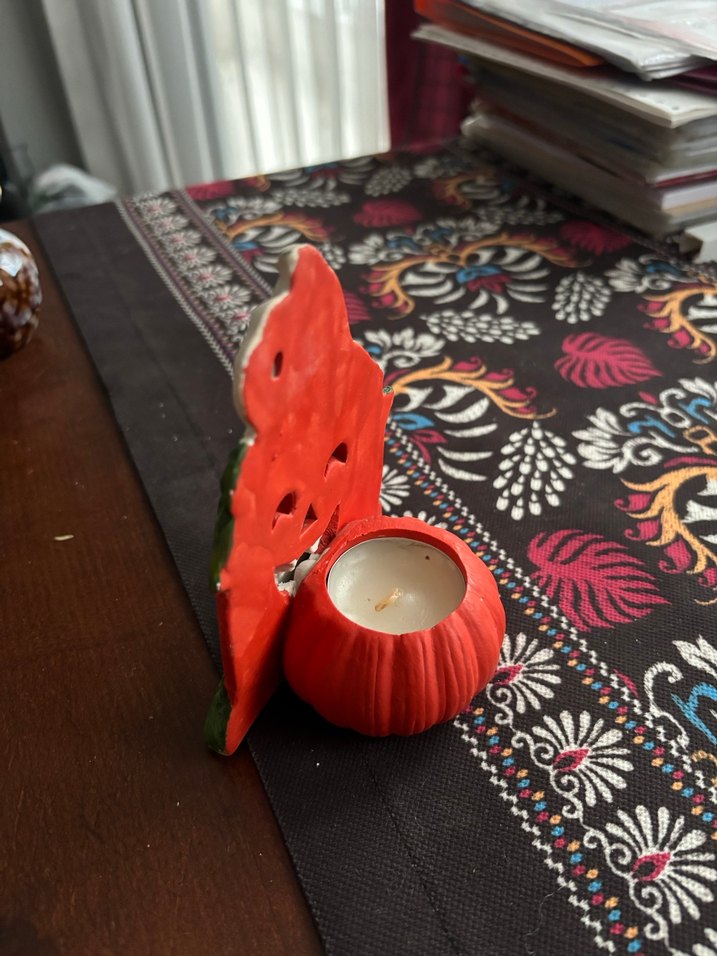 Renkli Ghost Cadılar Bayramı Mumluk Figür - Görsel 2