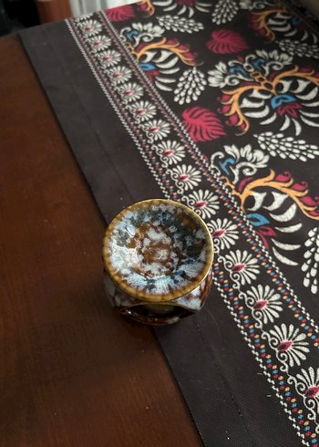 Koyu Kahverengi Seramik Mumluk - Görsel 2