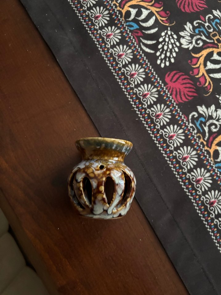 Koyu Kahverengi Seramik Mumluk - Görsel 4