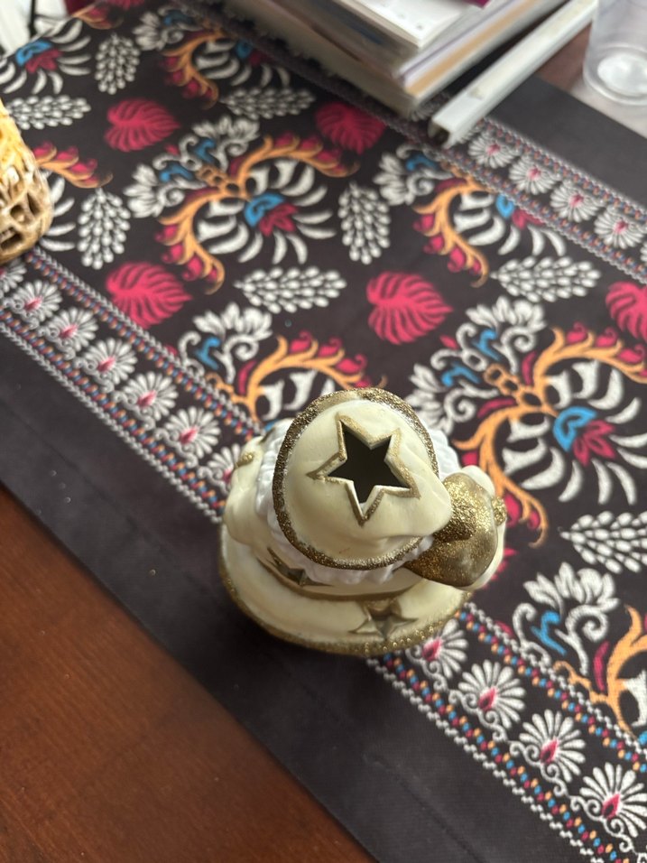 Parlak Beyaz Noel Baba Mumluk Biblo - Görsel 3