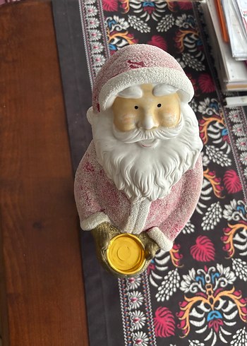 Pembe Noel Baba Biblo Mumluk - Görsel 3