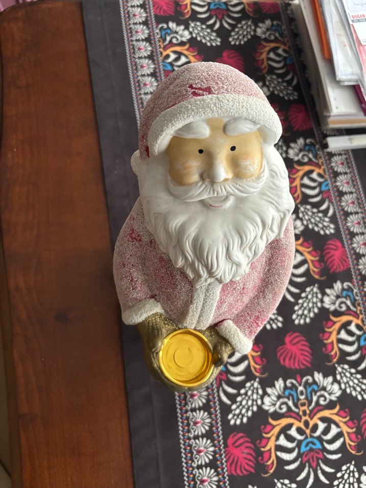 Pembe Noel Baba Biblo Mumluk - Görsel 3