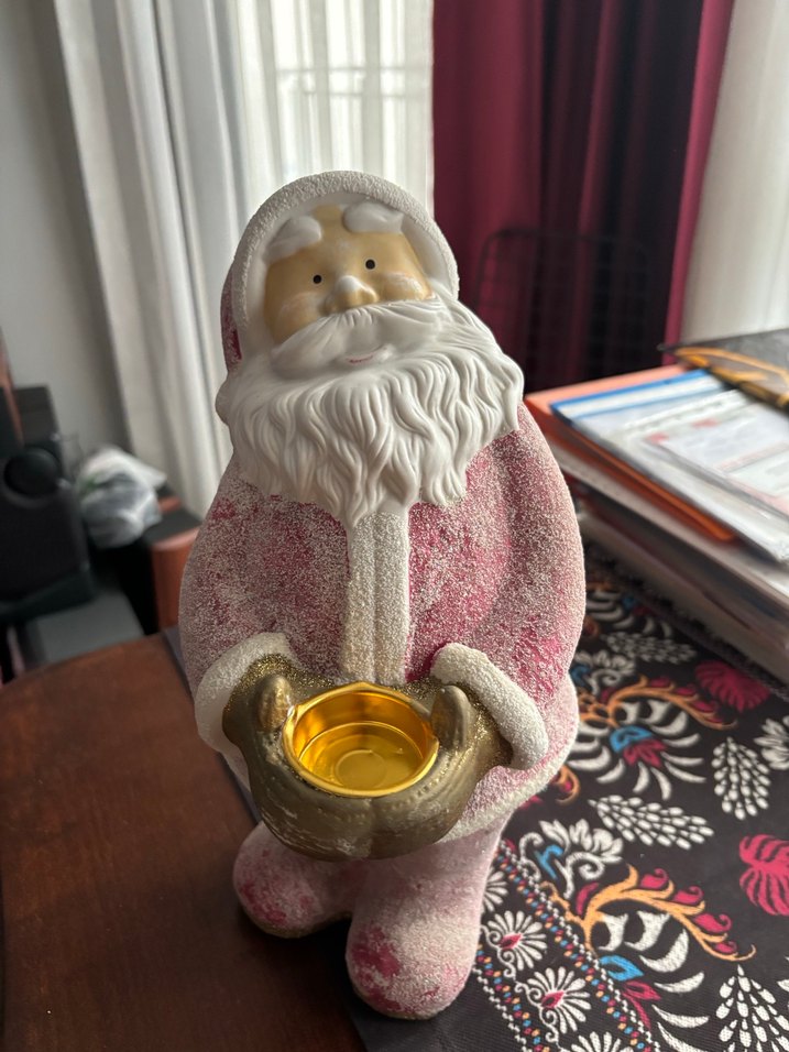 Pembe Noel Baba Biblo Mumluk - Görsel 2