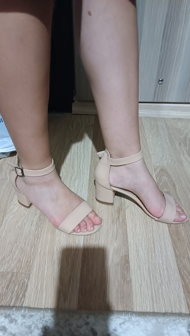 Nude Blok Topuk Sandalet  38 Numara  Sadece 1 Kez Giyildi - Görsel 3