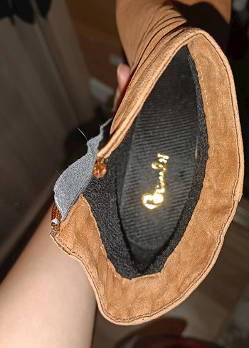 39 Numara Süet Topuklu Bot  Sıfır, Hiç Giyilmedi - Görsel 6