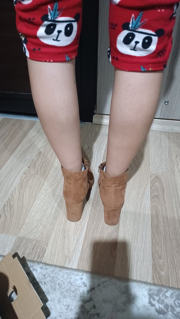 39 Numara Süet Topuklu Bot  Sıfır, Hiç Giyilmedi - Görsel 4