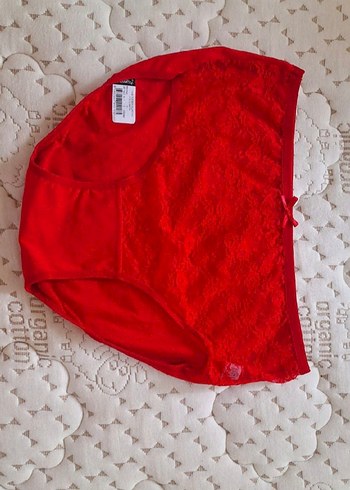 Kırmızı Dantelli Sütyen ve Külot Takımı 95/Beden - Görsel 2