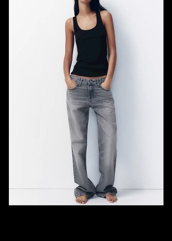 Zara TRF WIDE LEG JEAN - Görsel 2