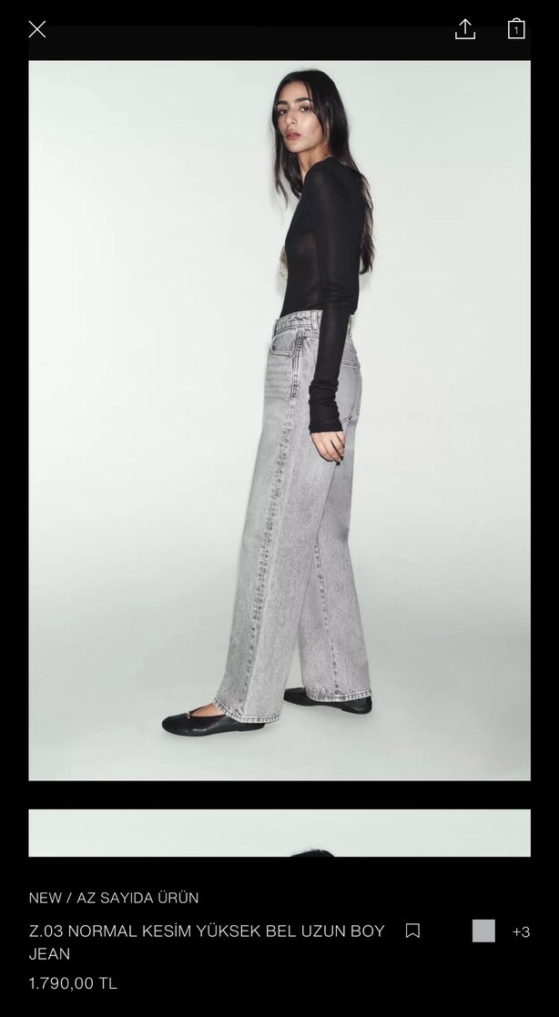 Zara yüksek bel jean - Görsel 2