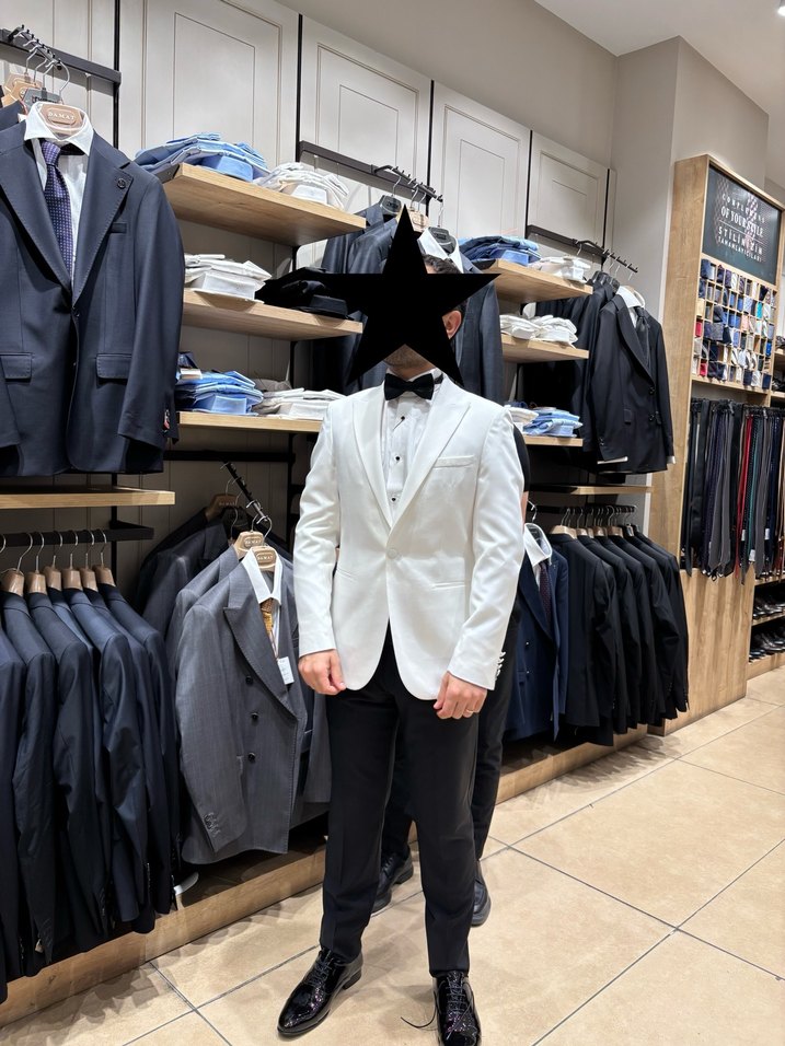 Beyaz Damatlık Ceket - Görsel 2