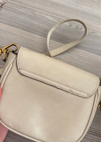 Mango Bej Deri Tokalı Kadın Çanta - Görsel 2