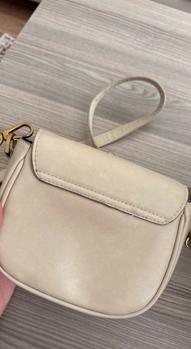 Mango Bej Deri Tokalı Kadın Çanta - Görsel 2