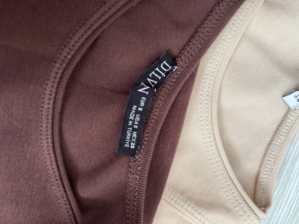 Dilvin Bej & kahverengi ikili Basic Kadın Pamuklu Atlet - Görsel 4