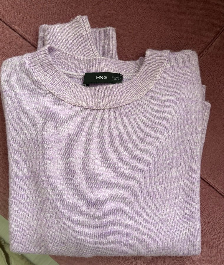 Mor Pastel Kadın Triko Kazak - Görsel 3