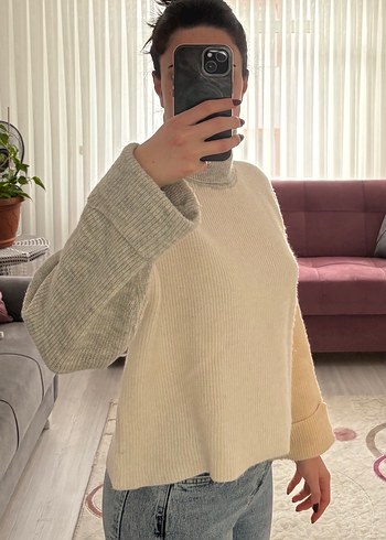 Mango Boğazlı, Rahat Kesim Kadın Triko Kazak - Görsel 2