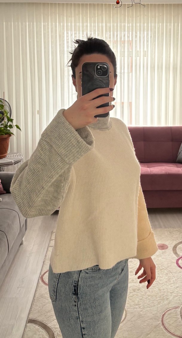 Mango Boğazlı, Rahat Kesim Kadın Triko Kazak - Görsel 2