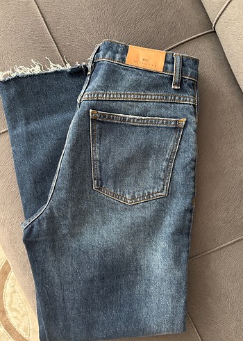 Mango Kadın Koyu Mavi Rahat Kesim Denim Pantolon - Görsel 5