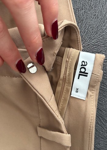 Adl Deve tüyü renk Kadın Kumaş Pantolon Midi Boy - Görsel 3