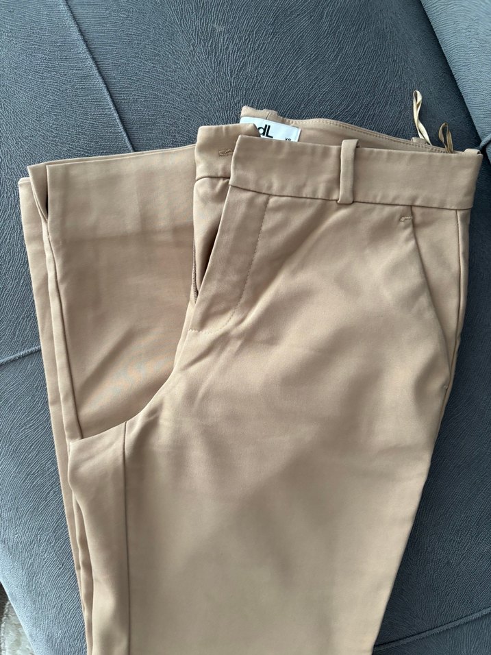 Adl Deve tüyü renk Kadın Kumaş Pantolon Midi Boy - Görsel 2