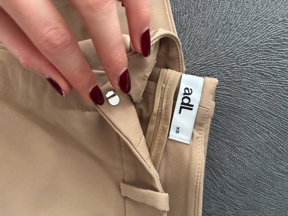 Adl Deve tüyü renk Kadın Kumaş Pantolon Midi Boy - Görsel 3