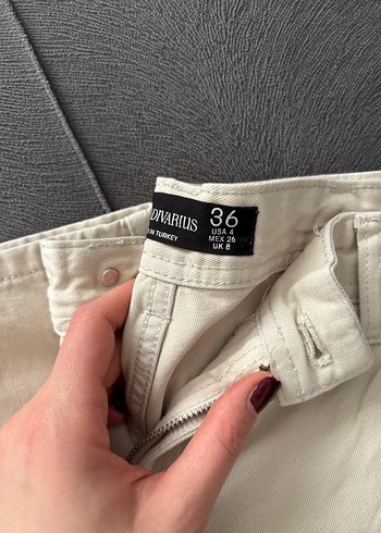 Stradivarius S beden bej kargo pantolon - Görsel 5