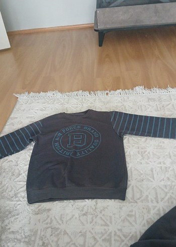 Erkek Çocuk Siyah Baskılı Sweatshirt 2adet 150 - Görsel 2