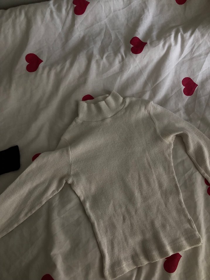 Beyaz Kadın Fitilli Triko Balıkçı Kazak - Görsel 2